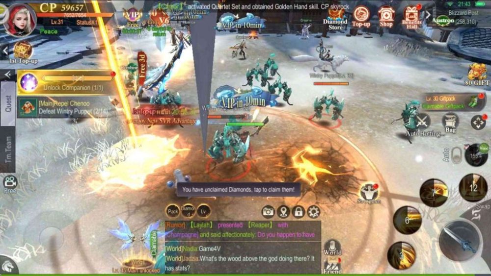 Cơ chế chiến đấu dễ làm quen của Starfall Fantasy Neverland.