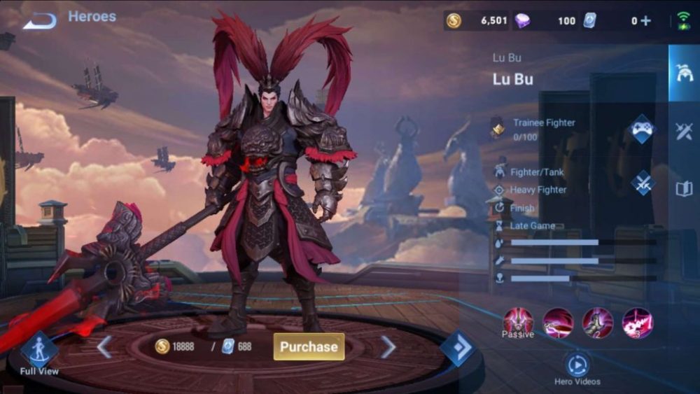 Tạo hình nhân vật Lữ Bố.