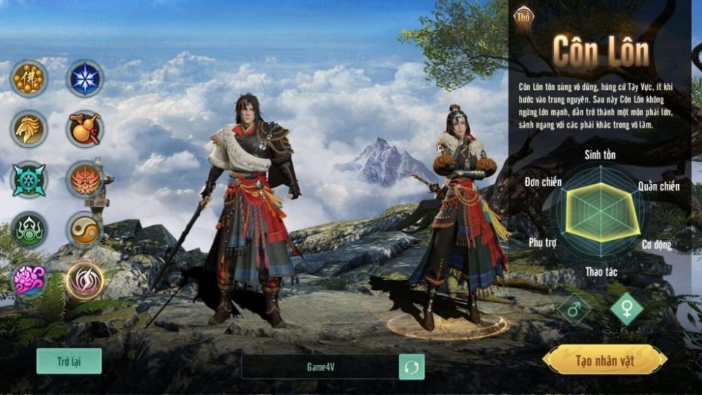 Hệ thống tao hình nhân vật.