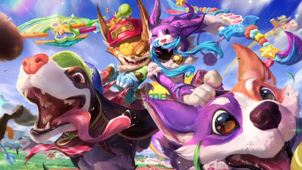 Hình nền trang phục Woof and Lamb Kindred và Kibble-Head Kled.