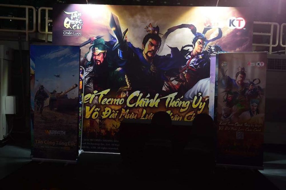 Gian hàng game Tam Quốc Chí trước giờ G tại Vietnam Gameverse 2023