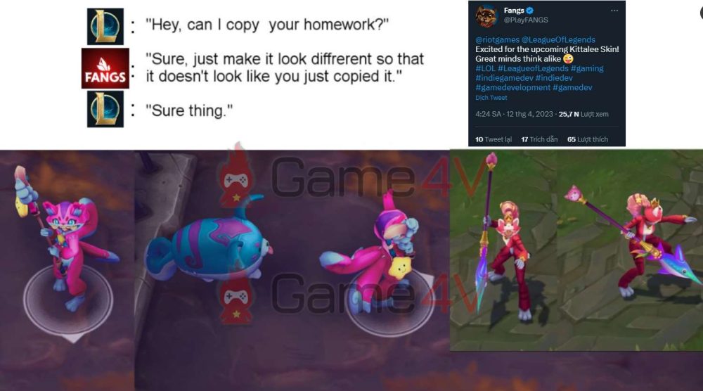 LMHT: Riot bị NPH game khác ‘khịa’ là ‘đạo nhái’ skin Nidalee Nàng Mèo Thủ Lĩnh drama 01 1681296209 42