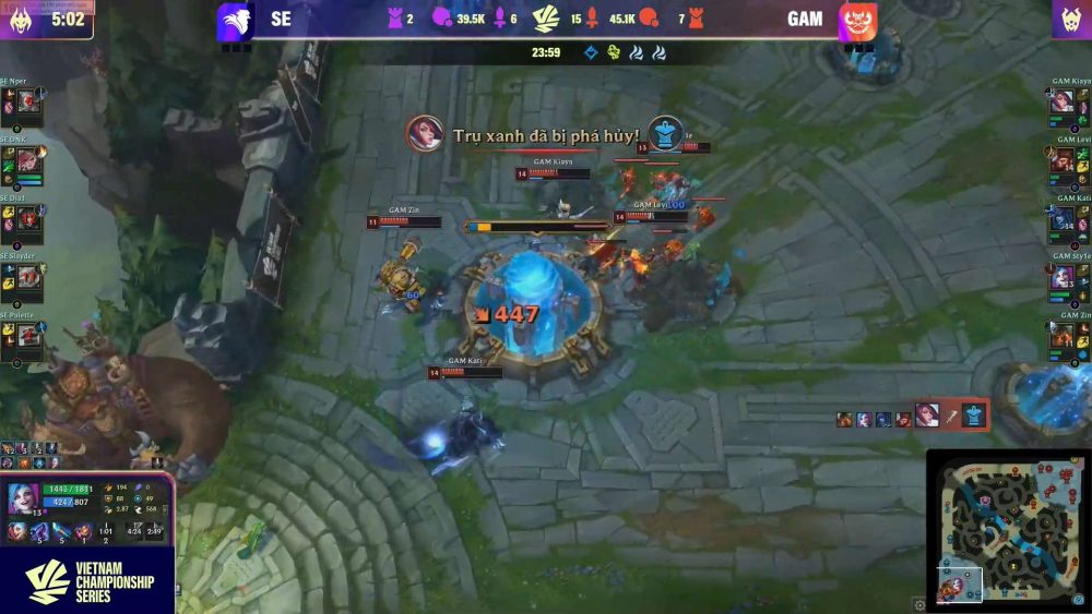 GAM hủy diệt SE với kết quả 3-1, chính thức lên ngôi vô địch VCS lần thứ 8 game 1 1682258398 88