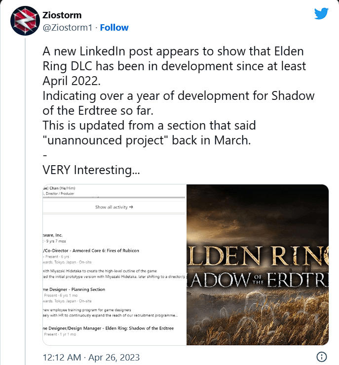 Elden Ring: Shadow of the Erdtree DLC sẽ quy mô khủng hơn dự kiến của game thủ? game4v elden ring 2 1682501446 95