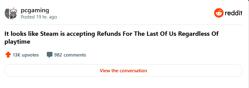 Game thủ mua The Last of Us PC sẽ được hoàn tiền vô điều kiện game4v the last of us 2 1680438233 65