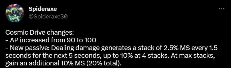 LMHT: Riot chỉnh sửa Động Cơ Vũ Trụ nhanh hơn, mạnh mẽ hơn ở 13.8 hc3acnh e1baa3nh 2023 04 10 212307834 1681136591 74