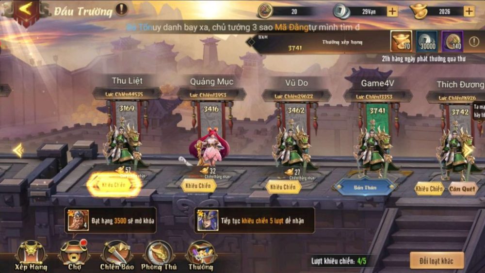 Chế độ đấu trường pvp.