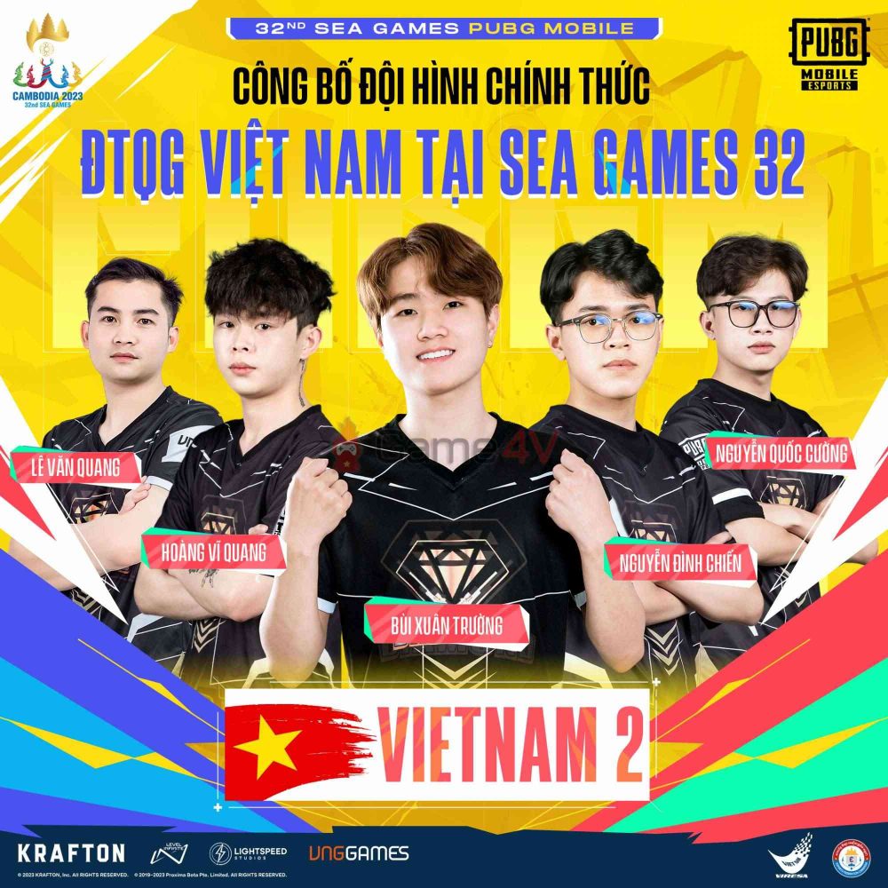 SEA Games 32: Danh sách toàn bộ đội hình Esports ĐTQG Việt Nam pubg team 2 1681904294 72