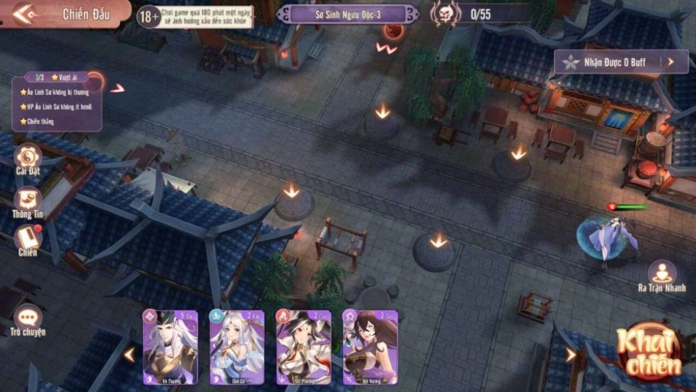 Bối cảnh về đêm của trò chơi.