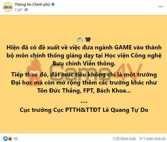 Vietnam Gameverse 2023: Có đề xuất và mục tiêu đưa ngành game vào bộ môn chính thức của đại học thong tin chinh phu 01 1680347171 74