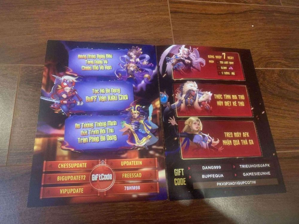 Nhanh tay nhập ngay Giftcode được đăng tải trên hình ảnh trong bài nhé