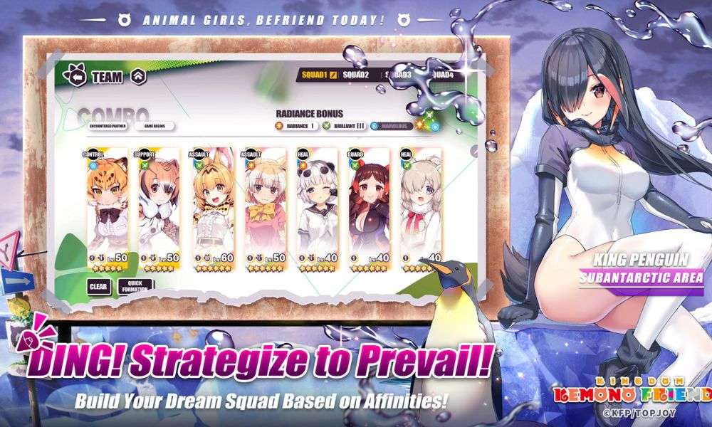 Kemono Friends Kingdom có hệ thống nhân vật khá đa dạng