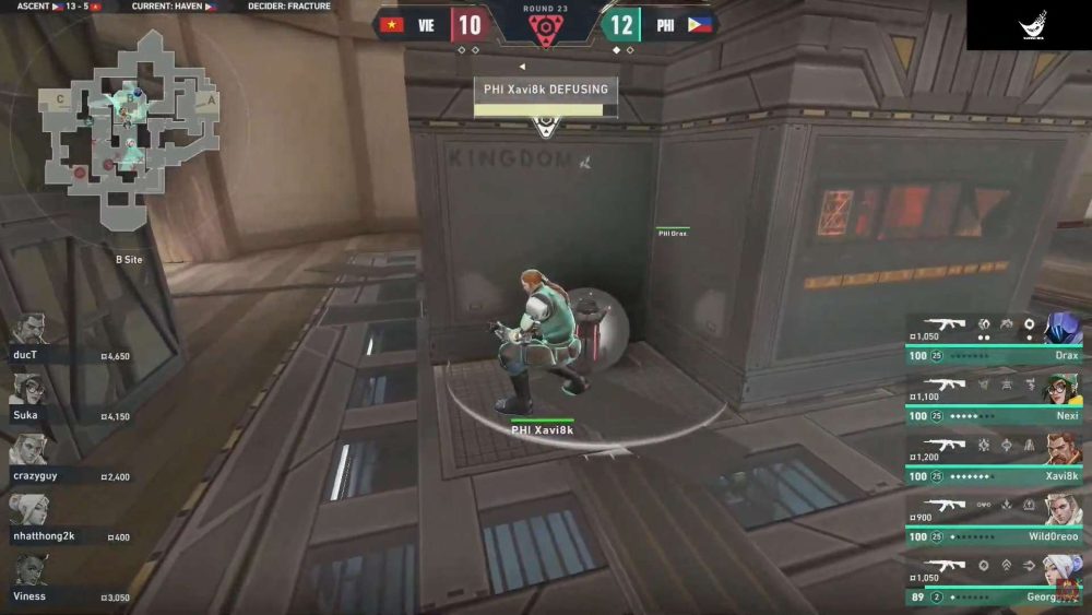 [Trực Tiếp] SEA Games 32 VALORANT ngày cuối: Philippines đánh bại Việt Nam 2-0 trong trận tranh hạng 3 hang 3 game 2 1683710474 95