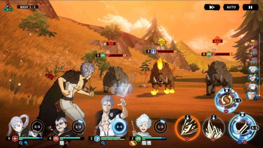 Mỗi đội hình sẽ có tối đa 4 thành viên với đội hình cơ bản là hỗ trợ, chống chịu, gây sát thương và giải hiệu ứng.