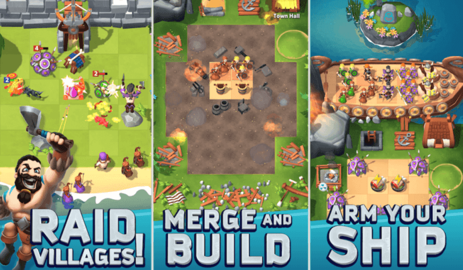 Merge Vikings: Merge2 có lối chơi kết hợp thú vị.