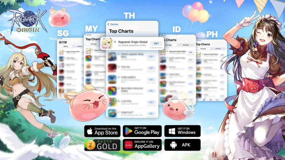 Ragnarok Origin chiếm top xếp hạng.