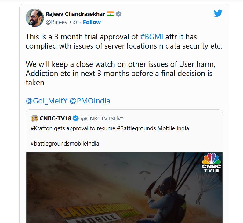 Thứ trưởng Công nghệ Thông tin Ấn Độ Rajeev Chandrasekhar chia sẻ thông tin.