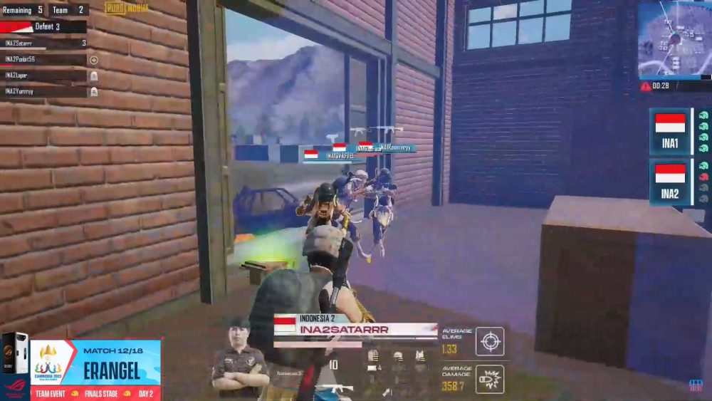 INA1 có màn "lấy thịt đè người" hài hước tại SEA Games 32.