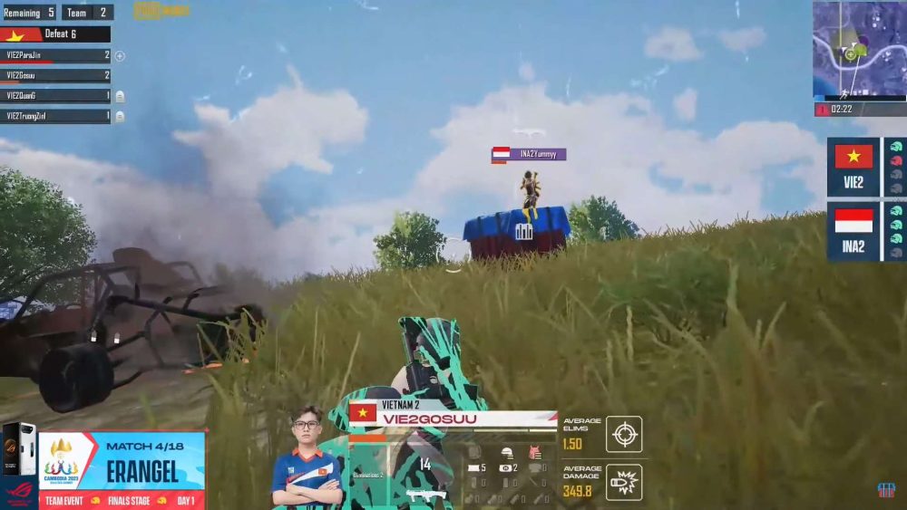 [Trực Tiếp] SEA Games 32 PUBG Mobile đồng đội ngày 2: Việt Nam ‘ngạo nghễ’ top 1 trên BXH với 42 điểm hạ gục tran 4 pubg 1683907235 74