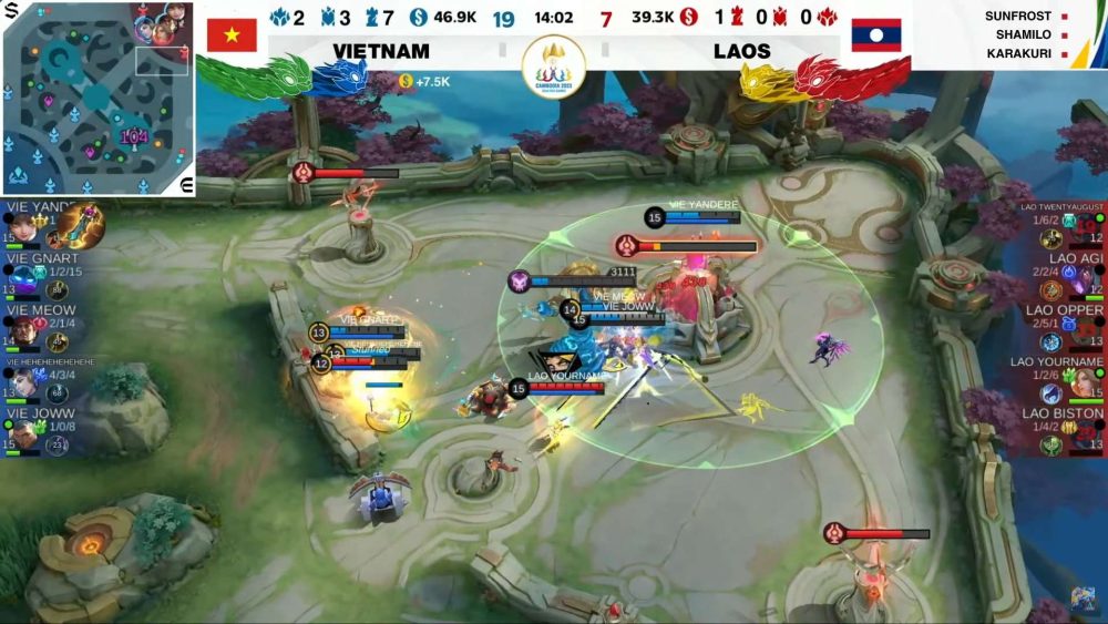 [Trực Tiếp] SEA Games 32 Mobile Legends: Bang Bang team nam ngày đầu: Indonesia nhận thêm 1 thất bại trước Myanmar vn vs lao 1683888966 77