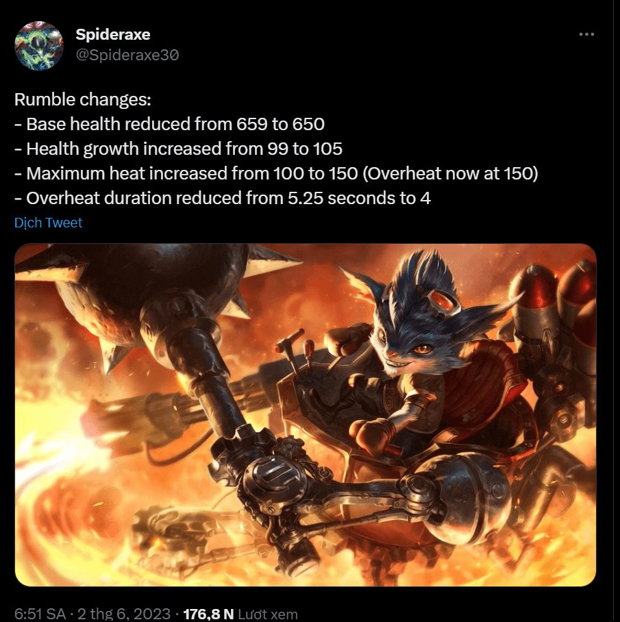 LMHT: Rumble Rừng sẽ càng mạnh mẽ hơn trong bản 13.12 hc3acnh e1baa3nh 2023 06 06 213238031 1686061961 72