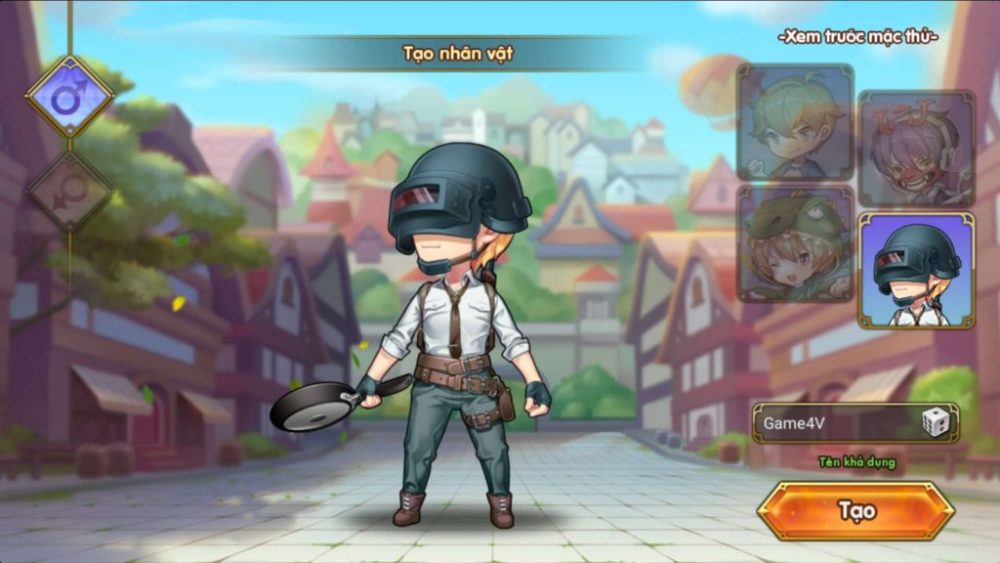 Tạo hình nhân vật trong Gun X Mobile.