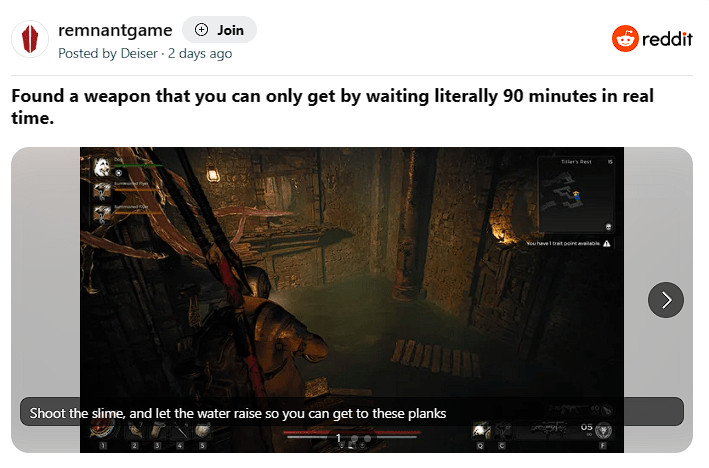 Remnant 2 có vũ khí bí mật cần game thủ đợi 90 phút ngoài đời thực để lấy game4v remnant 2 1 1690424662 96