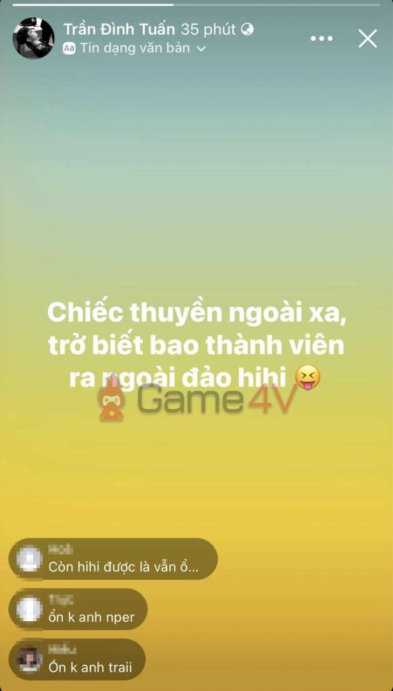 Story đầy ẩn ý của Nper trên Facebook cá nhân.