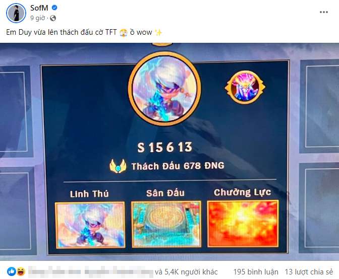 SofM cán mốc Thách Đấu Đấu Trường Chân Lý.