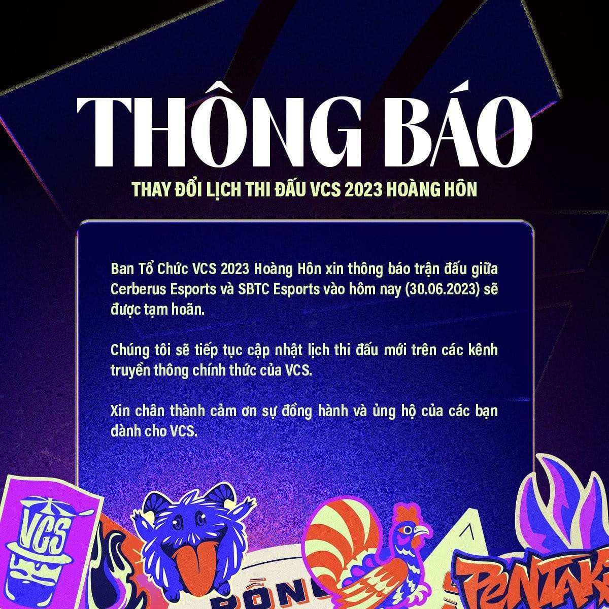 LMHT: VCS dời lịch thi đấu không lý do, fan đồn đoán SE hoặc CES sắp lĩnh án phạt vcs lmht 1 1688129752 25