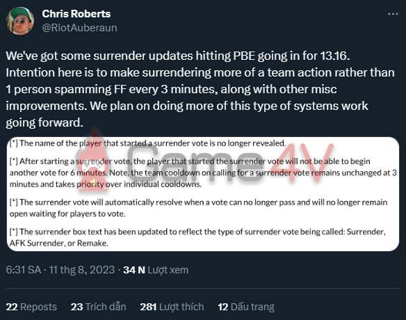 ff-1691723202-37 LMHT: Riot Games cập nhật tính năng Đầu Hàng, tránh để game thủ ‘spam /ff’ ff 1691723202 37