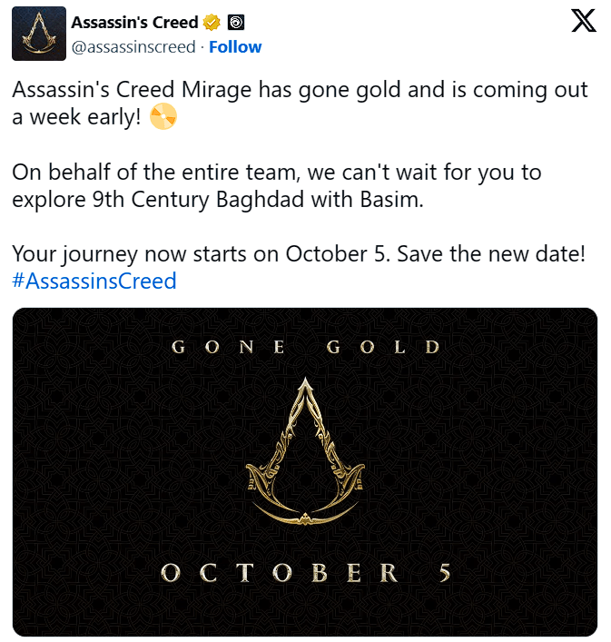 Assassin’s Creed Mirage thay đổi ngày phát hành, ra mắt sớm hơn dự kiến game4v ac mirage 2 1692086569 22