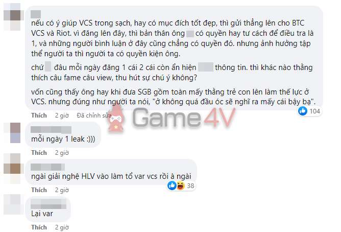 Một số bình luận từ cộng đồng LMHT Việt Nam.