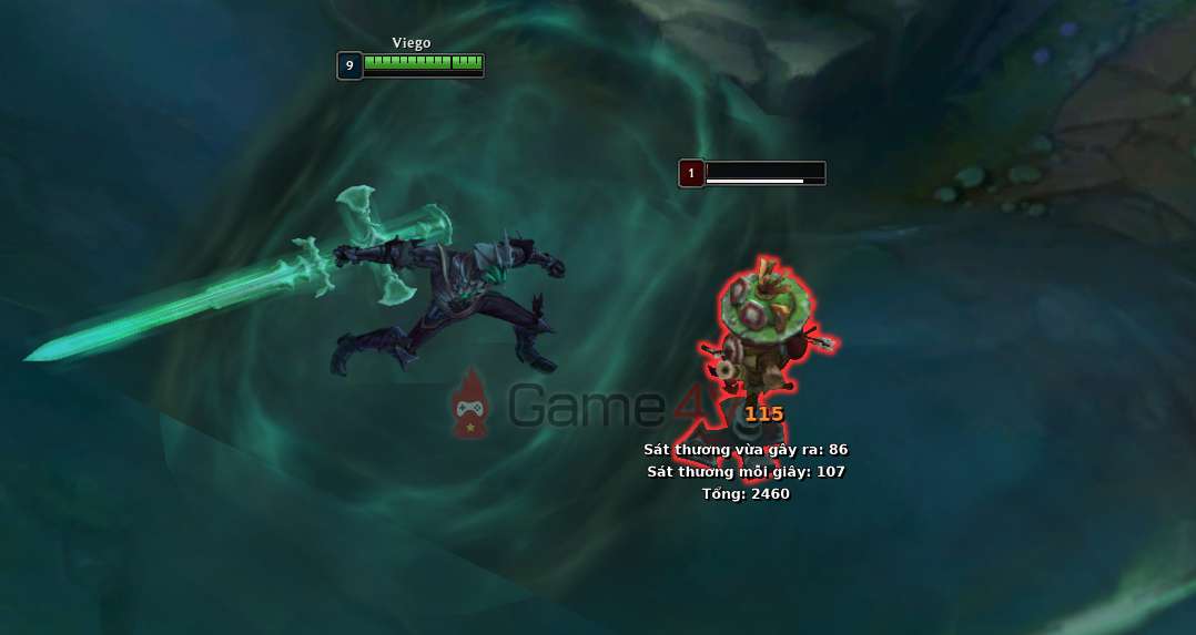 Viego sẽ có một bộ giáp khi ở trong Lãnh Thổ Sương Đen của mình.