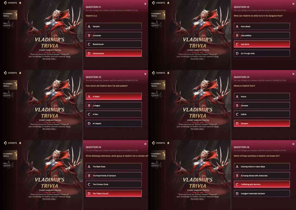 6 đáp án của sự kiện Đố Vui Cùng Vladimir.