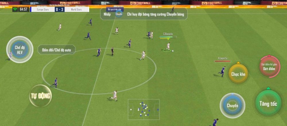 Football Pro VTC cung cấp chế độ tự động.