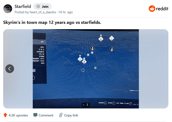 Starfield khiến game thủ không hài lòng vì bản đồ của trò chơi… quá vô dụng game4v starfield 2 2 1693627101 47