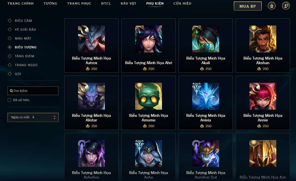 Riot Games mới ra mắt hàng loạt Biểu Tượng Minh Họa cho toàn bộ tướng.