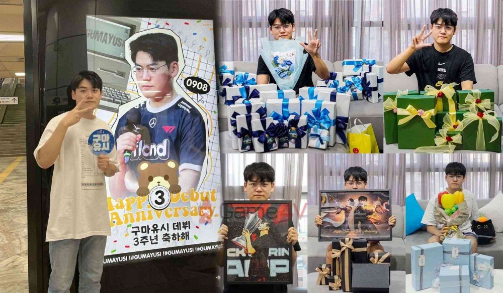 Xạ thủ nhà T1 - Gumayusi cũng chia sẻ trên mạng xã hội hàng loạt món quà mà người hâm mộ tặng anh.