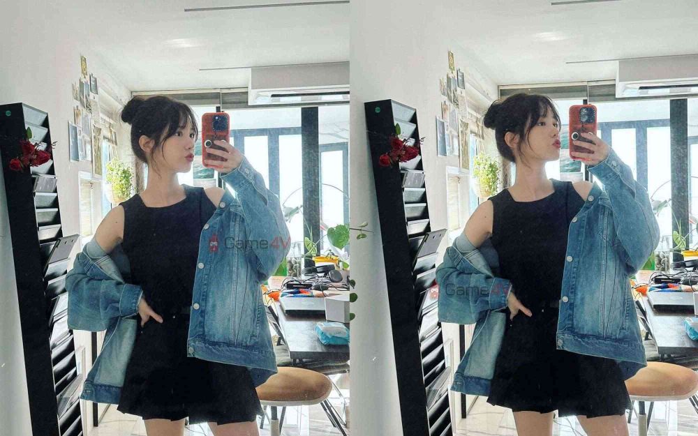 Nữ diễn viên cũng chia sẻ bức ảnh "khoe ốp điện thoại" cùng ngày.