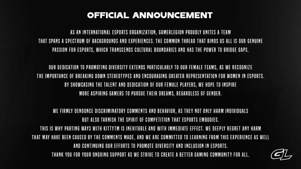 Đội tuyển CS:GO đã thông báo chia tay nữ tuyển thủ này sau vỏn vẹn 2 ngày đồng hành cùng nhau.