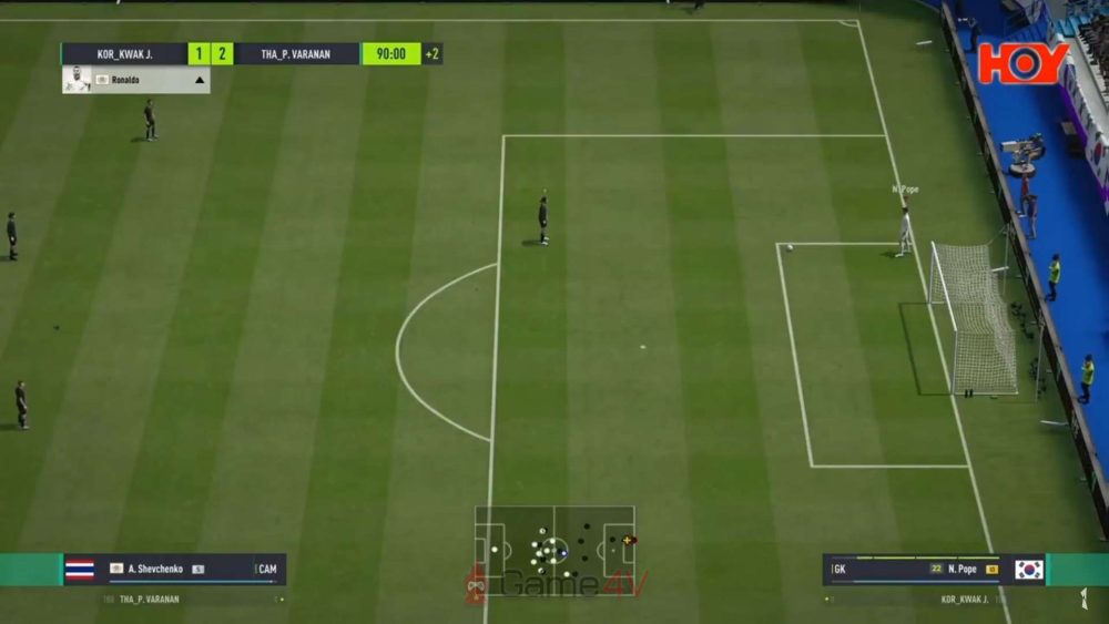 Ván 1 kết thúc với tỷ số 2-1 nghiêng về đại diện EA SPORTS FC Online Thái Lan.