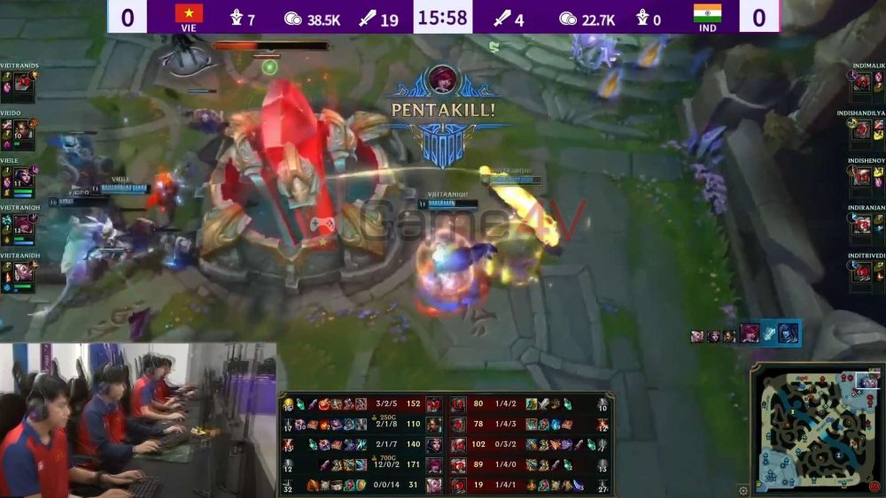 ĐTQG LMHT Việt Nam giành chiến thắng ở ván 1 với cú Penta Kill.