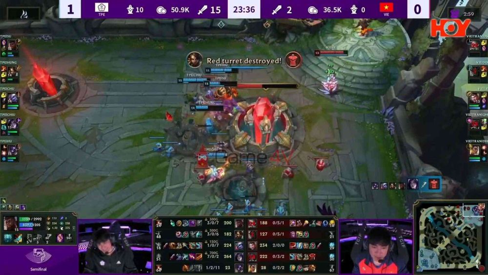 Ván 2 kết thúc với ở phút 24 với chiến thắng dành cho Đài Bắc Trung Hoa.