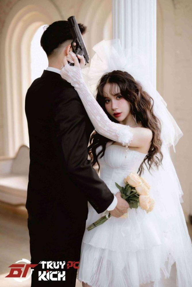 Admin nữ độc quyền của Truy Kích PC tung bộ “ảnh cưới” đậm chất FPS, tạo trend chụp ảnh couple độc lạ cho các cặp đôi game thủ admin nu doc quyen cua truy kich pc tung bo anh cuoi dam chat fps tao trend chup anh couple doc la cho cac cap doi game the1bba7 4 1697779740 41 683x1024 1