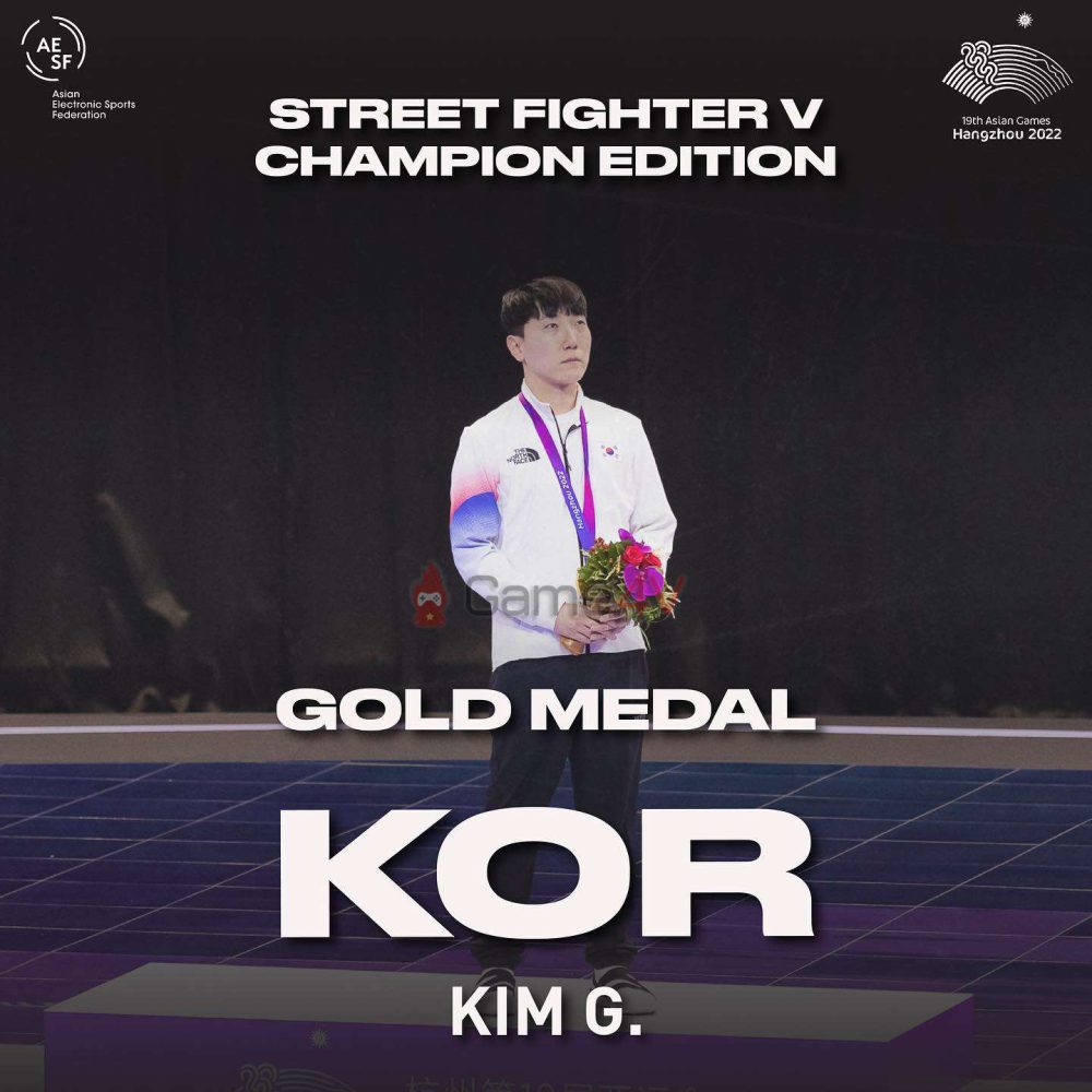 Tuyển thủ Hàn Quốc lên ngôi vô địch bộ môn Street Fighter V (Champion Edition) tại Asian Games 2022.