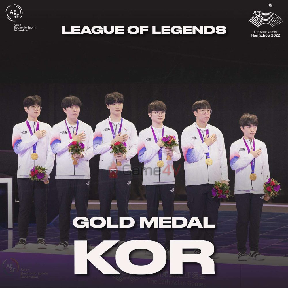 Đại diện Hàn Quốc lên ngôi vô địch Liên Minh Huyền Thoại tại Asian Games 2022.