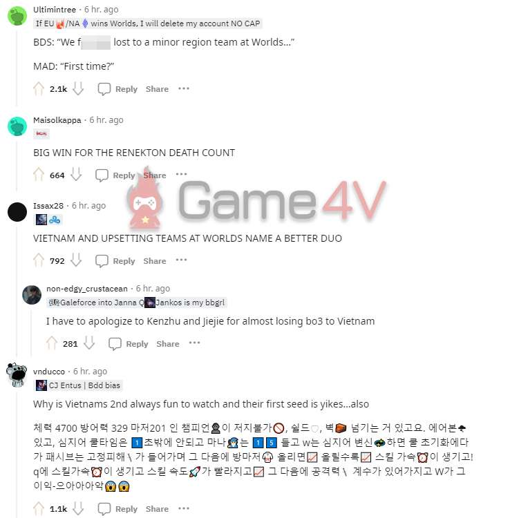 Một số bình luận từ cộng đồng LMHT phương Tây.