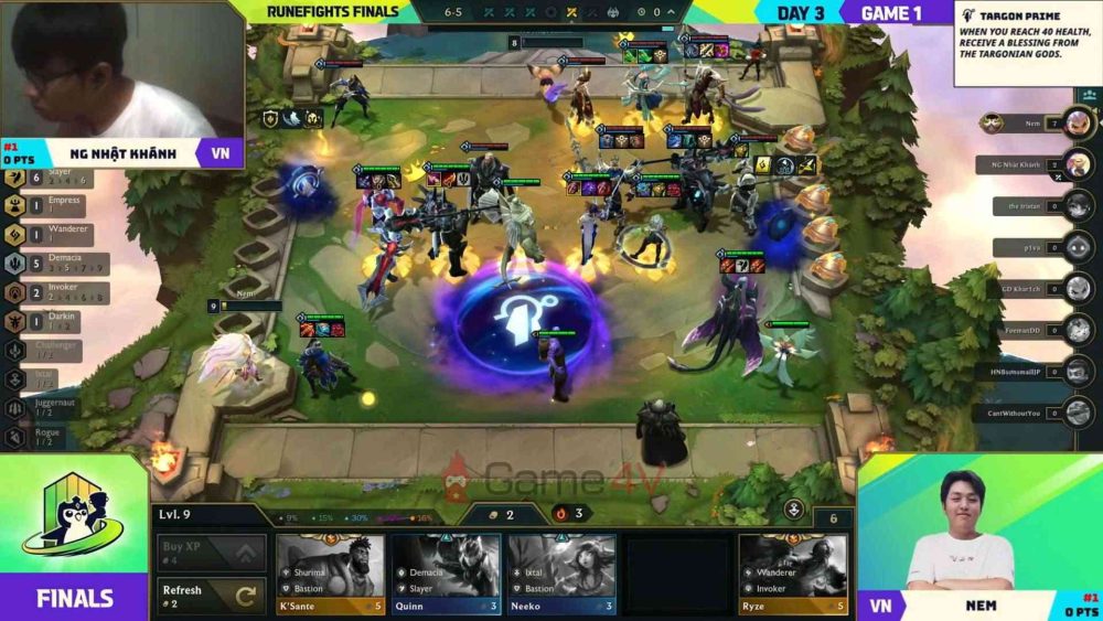 Tuyển thủ Việt Nam giành top 1 trong trận 1 đêm chung kết.