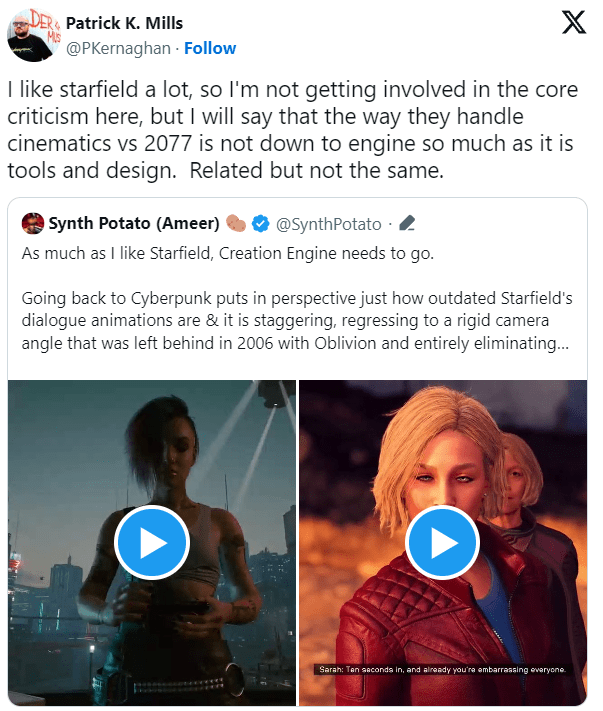 Nhà phát triển của Cyberpunk 2077 bảo vệ Starfield trước những lời chỉ trích game4v cyberpunk 2077 starfield 1 1696432622 54